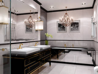 Ванная Арт Деко, Elena Arsentyeva Elena Arsentyeva Classic style bathroom