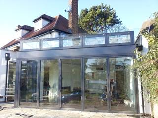 Glass Extension, MDM GLASS LTD MDM GLASS LTD Modern balcony, veranda & terrace