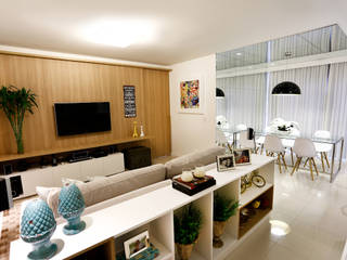 Apartamento AR- Joinville/SC - Estúdio Kza Arquitetura e Interiores, Kza Arquitetura Kza Arquitetura Modern living room