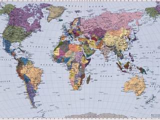 World Map Mural ref 4-050, Paper Moon Paper Moon Paredes y pisosPapel tapiz