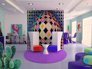 Opera in primo piano. "OP ART", blucactus design Studio blucactus design Studio Modern Living Room