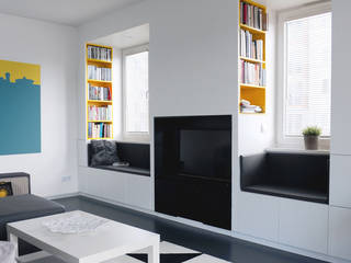 Mieszkanie Bażantowo, musk collective design musk collective design Minimalist living room