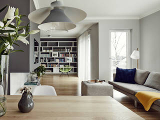 Apartament w Krakowie o powierzchni 113 m, AvoCADo AvoCADo Scandinavian style living room