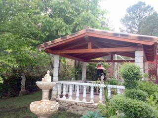 Cenadores de madera para jardin, Exteriores De Madera Exteriores De Madera Gable roof