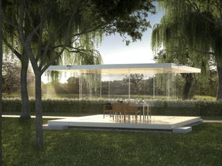 Eleganter Glaspavillon mit Panoramablick, Glas Marte Glas Marte Jardin d'hiver moderne