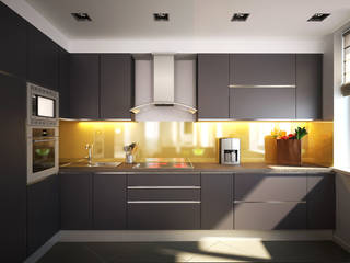 Квартира для души, Polovets design studio Polovets design studio Minimalist kitchen