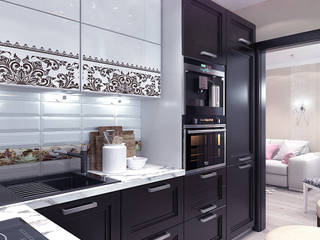 Перепланировка в 3х комнатной панельной чешке, Your royal design Your royal design オリジナルデザインの キッチン