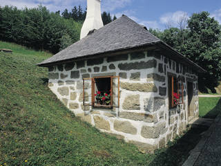 Gemütliches Gartenhaus aus Granit, Jahn Gewölbebau Jahn Gewölbebau Landelijke huizen