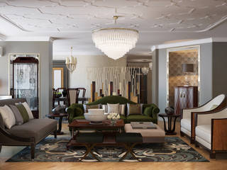 Гостиная в стиле Ар-деко , Sweet Home Design Sweet Home Design Salon moderne