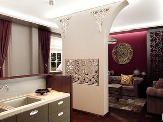 Интерьер дома в восточном стиле , GM-interior GM-interior Phòng khách phong cách chiết trung