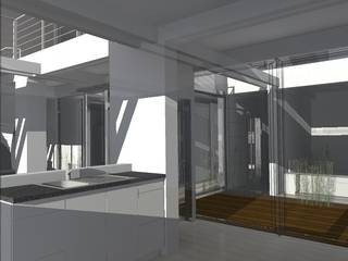Nutzungsänderung einer Brennerei in ein Loft, Andreas Wünnenberg | Architekt Andreas Wünnenberg | Architekt Cucina in stile industriale