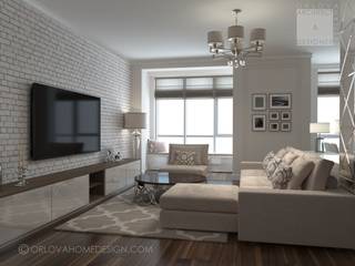 Квартира в Москве, Orlova Home Design Orlova Home Design Eclectic style living room