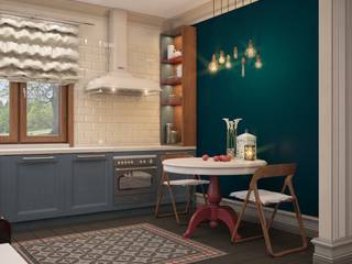 Современный кантри интерьер, E_interior E_interior Cucina rurale