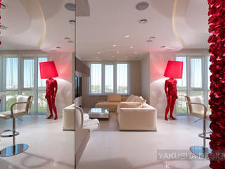 Fashion apartment, Yakusha Design Yakusha Design Гостиная в стиле минимализм
