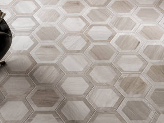 Hexagon Wood, The Baked Tile Company The Baked Tile Company Modern living room