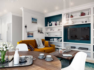 Скандинавская эклектика, CO:interior CO:interior Scandinavian style living room