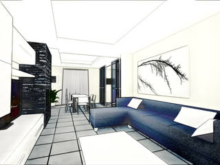 Interior design, architetto Claudio D'onofrio architetto Claudio D'onofrio Soggiorno minimalista