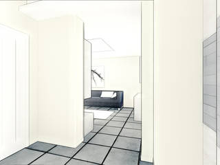 Interior design, architetto Claudio D'onofrio architetto Claudio D'onofrio Ingresso, Corridoio & Scale in stile minimalista