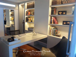 Despacho privado, Carmen Fernandez Interiorismo y Eventos Carmen Fernandez Interiorismo y Eventos モダンデザインの 書斎