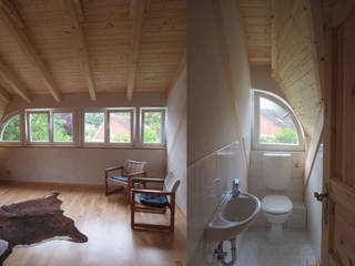 Blick in die Gaube Andreßen Architekten Skandinavische Badezimmer