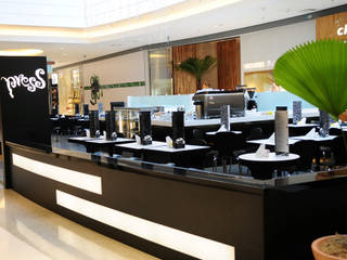 Press Café Barra Shopping, Tellini Vontobel Arquitetura Tellini Vontobel Arquitetura Ruang Komersial