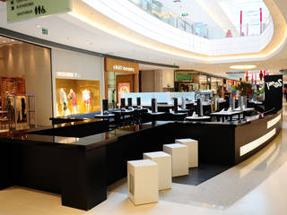 Press Café Barra Shopping, Tellini Vontobel Arquitetura Tellini Vontobel Arquitetura Commercial spaces