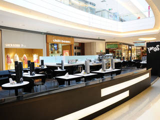 Press Café Barra Shopping, Tellini Vontobel Arquitetura Tellini Vontobel Arquitetura Gewerbeflächen