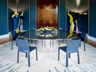 Deirdre Dyson STICK and BAR rug designs, Deirdre Dyson Carpets Ltd Deirdre Dyson Carpets Ltd Phòng ăn phong cách kinh điển