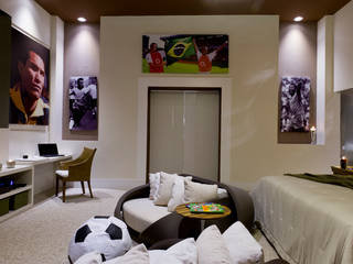 Casa Cor SP Suíte de Futebol, FJ Novaes Light Projects FJ Novaes Light Projects Modern Bedroom