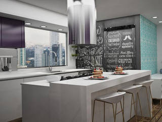 Cocinas Modernas, Citlali Villarreal Interiorismo & Diseño Citlali Villarreal Interiorismo & Diseño Modern Kitchen