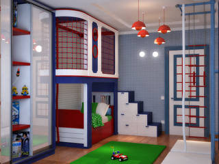 Спортивный интерьер детской комнаты , Студия дизайна ROMANIUK DESIGN Студия дизайна ROMANIUK DESIGN Nursery/kid’s room