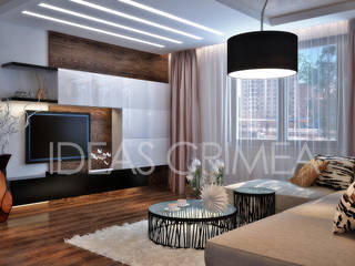 Сафари стиль для гостиной, Студия дизайна ROMANIUK DESIGN Студия дизайна ROMANIUK DESIGN Living room