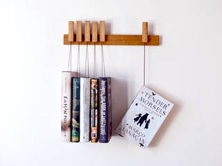 Mini book rack in Oak, agustav agustav 走廊 & 玄關