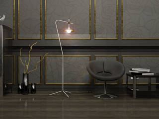 Floor Lamp S-1, Intuerilight Intuerilight Pasillos, vestíbulos y escaleras de estilo minimalista