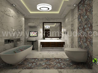 Bathroom 3D Interior Design, Yantram Animation Studio Corporation Yantram Animation Studio Corporation Nowoczesna łazienka