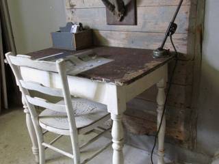 Brocante Franse antieke tafel, wit, Were Home Were Home Rustic style dining room