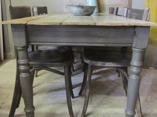 Eet/werktafel met sloophouten blad, Were Home Were Home Rustic style dining room