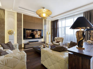 Shape of Art Deco - Interior design of the apartment in Saint Petersburg, NG-STUDIO Interior Design NG-STUDIO Interior Design Modern living room