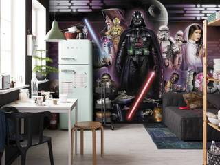 Star Wars Photomural 'Darth Vader Collage' ref 8-482, Paper Moon Paper Moon Modern Walls and Floors