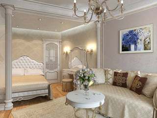Однокомнатная квартира на ул. Удальцова в Москве, Aledoconcept Aledoconcept Classic style bedroom