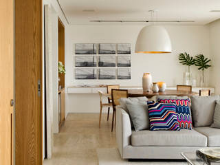 Panamby Apartment, DIEGO REVOLLO ARQUITETURA S/S LTDA. DIEGO REVOLLO ARQUITETURA S/S LTDA. Modern Living Room