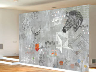 White Sketch, angelkk angelkk Modern walls & floors