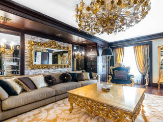 Интерьер загородного дома в стиле Эклектика, Belimov-Gushchin Andrey Belimov-Gushchin Andrey Living room