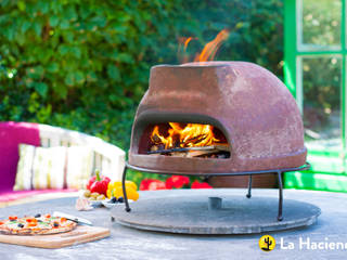 Morena mexican clay pizza oven La Hacienda Mediterranean style garden Fire pits & barbecues