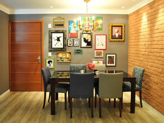 Sala tijolinhos, Red Studio Red Studio Salas de jantar modernas
