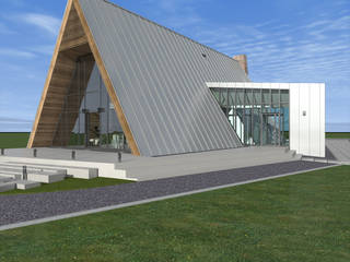 Треугольный Дом из концептуальной серии "Чеснок", CHM architect CHM architect Nhà phong cách tối giản