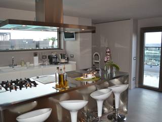 attico Roma, arclinearoma arclinearoma Modern style kitchen