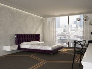 Render Camera-Londra, Walls 3D Vizualization Walls 3D Vizualization Eclectic style bedroom