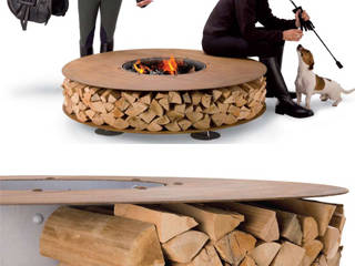 Firepits , wood-fired oven wood-fired oven Jardines de estilo minimalista