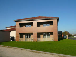 Construction de 6 logements collectifs et garages -chemin de l'ancienne Tuilerie - à PERONNAS, Jacques GERBE Architecte DPLG Jacques GERBE Architecte DPLG